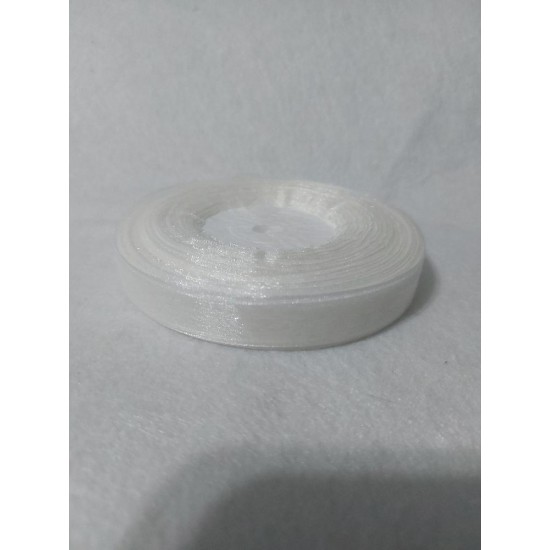 Лента капроновая однотонная ш.12мм*45,5м/ цв.белый